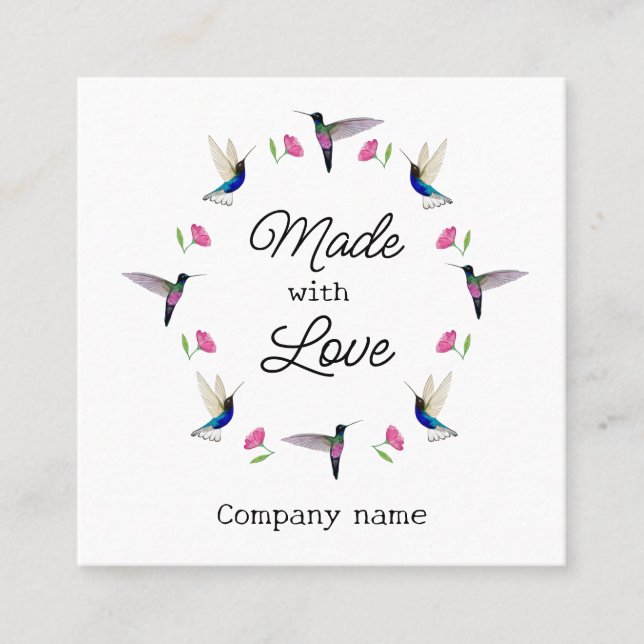 Cartão de visita de passarinho (Frente)