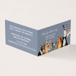 Cartão de Visita de Passeio de Cães
