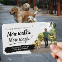 Cartão de Visita de Passeio de Cães com Código QR