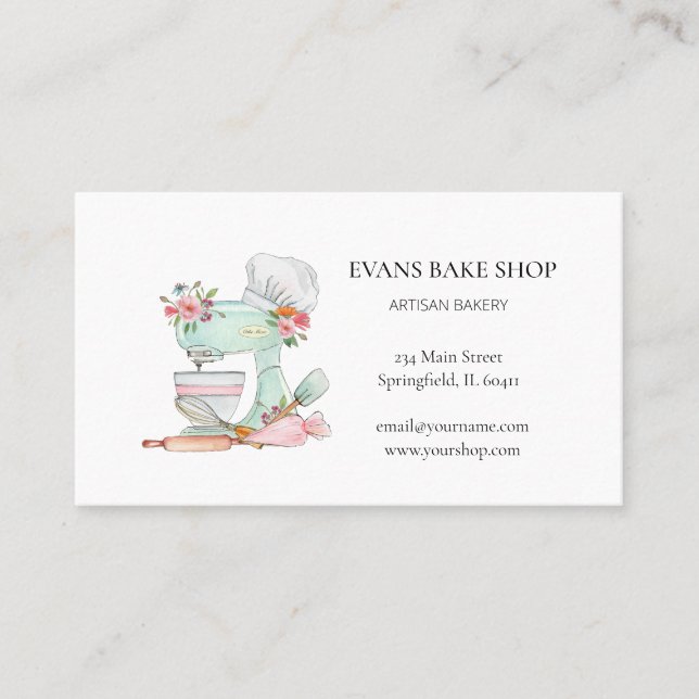 Cartão de visita de pastelaria de cozinha (Frente)