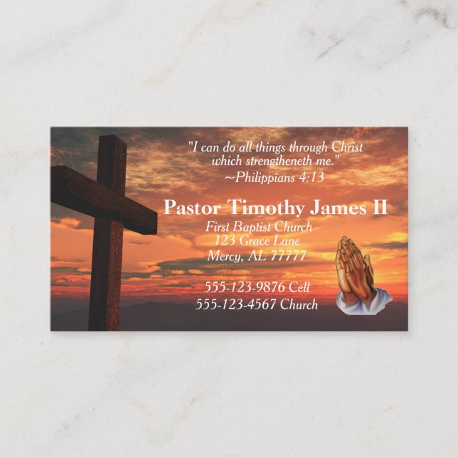 Cartão de visita de Pastor Cruzado e Sunset (Frente)