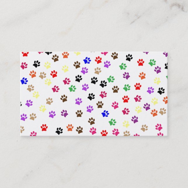 Cartão de visita de patas (Frente)