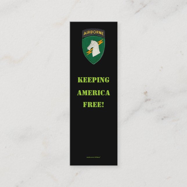 cartão de visita de patch de comando de operações  (Frente)