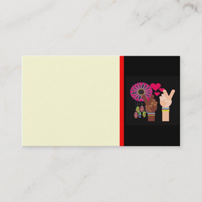 Cartão de visita de paz (Frente)