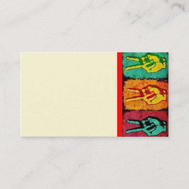 Cartão de visita de paz (Frente)