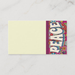 Cartão de visita de paz