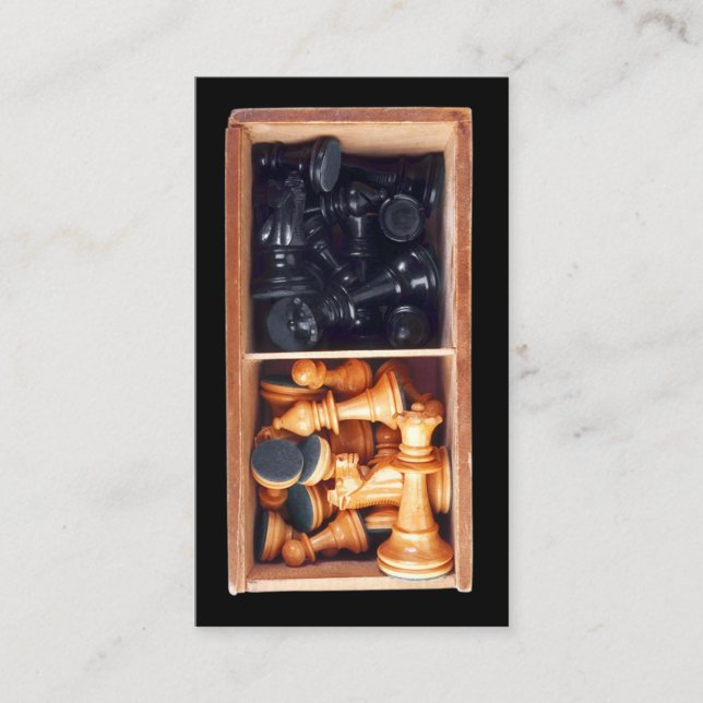 Cartão de visita de Peças de Xadrez (Frente)