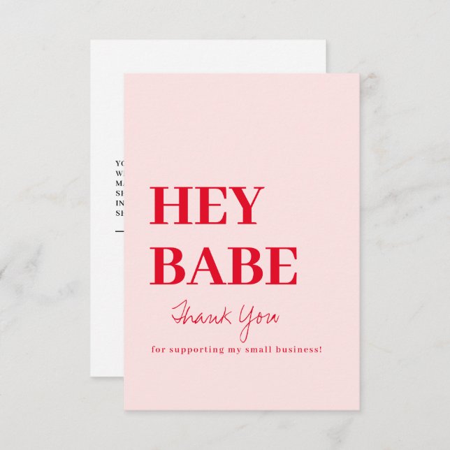 Cartão de visita de Pedido de Obrigado (Frente/Verso)