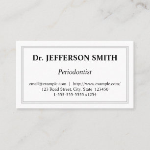 Cartão de visita de Periodontista Tradicional e L