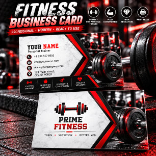Cartão de Visita de Personal Trainer Fitness Mod