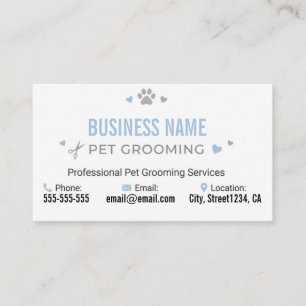 Cartão de Visita de Pet Groomer Elegantes Patas