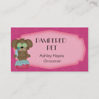 Cartão de visita de Pet Groomer/ Vet