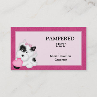 Cartão de visita de Pet Groomer/ Vet