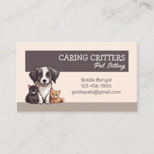 Cartão de Visita de Pet Sitter