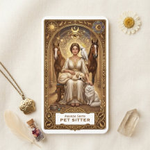Cartão de Visita de Pet Sitter Tarot Celestial Lua