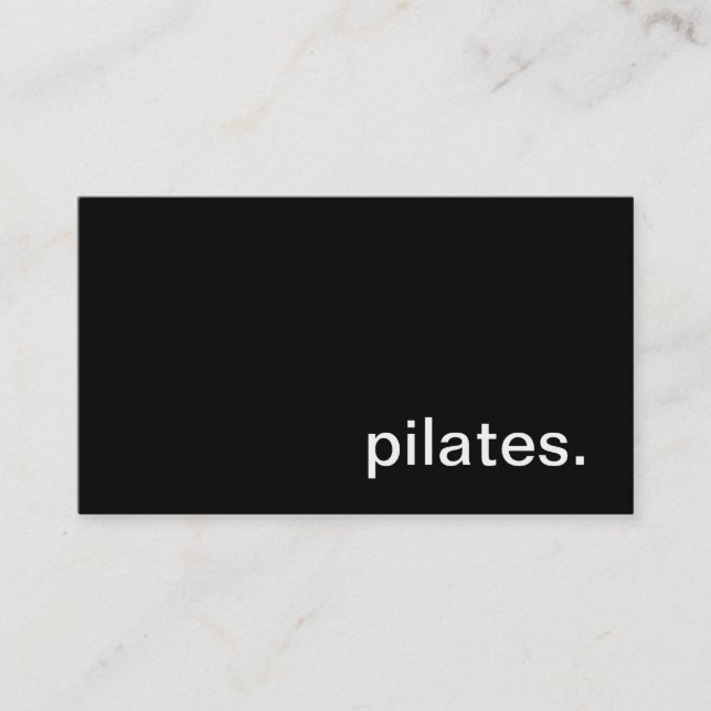 Cartão de visita de Pilates (Frente)