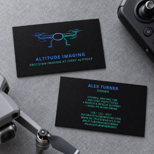 Cartão de visita de piloto de drone UAV fotografia