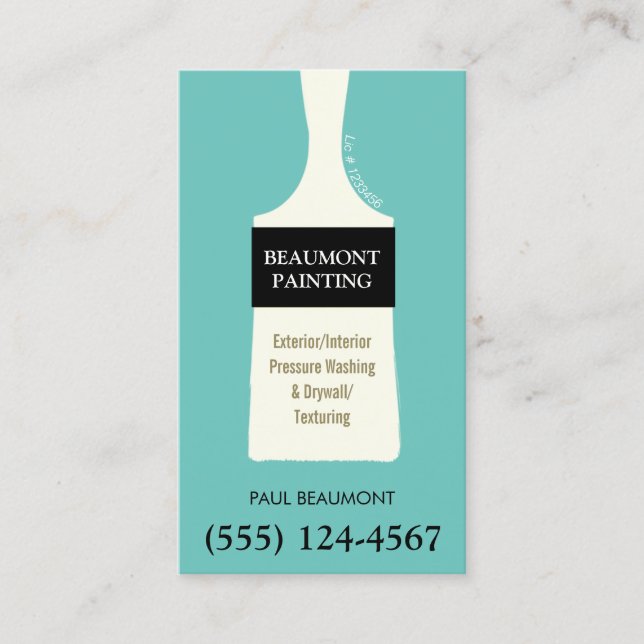 Cartão de visita de Pincel de Pincel (Frente)