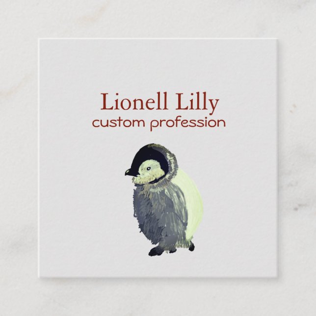 Cartão de visita de pinguim (Frente)