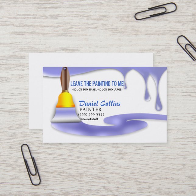 Cartão de visita de pintura do pintor do pincel de (Frente/Verso In Situ)