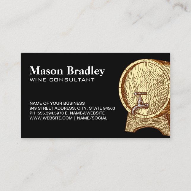 Cartão de visita de Ponta de Vinho de Madeira (Frente)