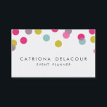 Cartão de visita de pontos de confetti coloridos<br><div class="desc">Confetti Dots Modern Cartão de visita com cartão de visita de Na moda de com pontos de confete coloridos. Itens semelhantes podem ser encontrados em minha loja.</div>