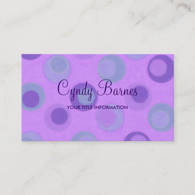 Cartão de visita de Pontos de Teto Roxos (Frente)