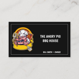 Cartão de visita de Porco de Chip Preto Amarelo