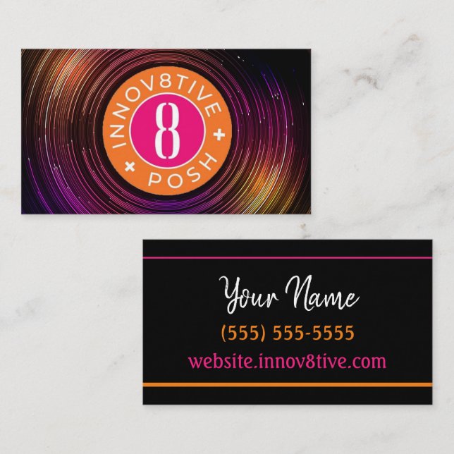 Cartão de visita De Posh Do Sentido (Frente/Verso)