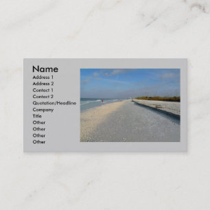 Cartão de visita de praia