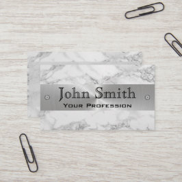 Cartão de visita de Prata de Aço Marble