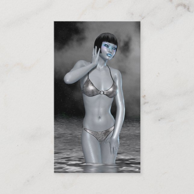 Cartão de visita de prata do lago (Frente)