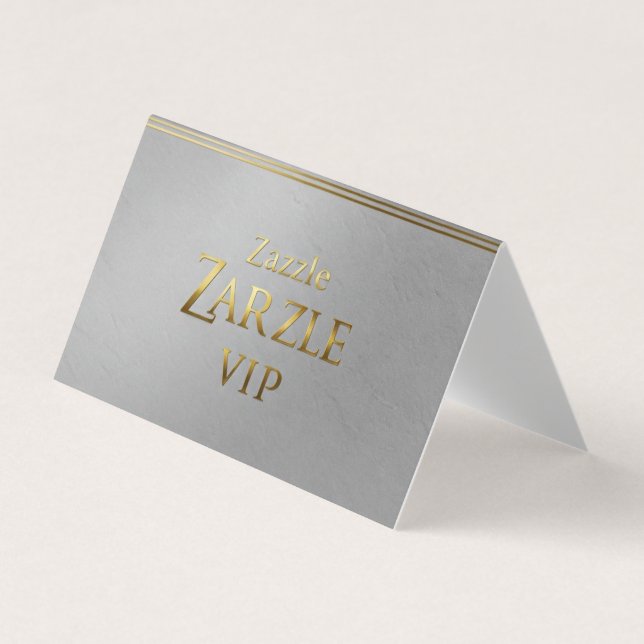 Cartão de visita de prata personalizado (Frente)