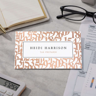 Cartão de Visita de Preparador de Imposto em Rosa