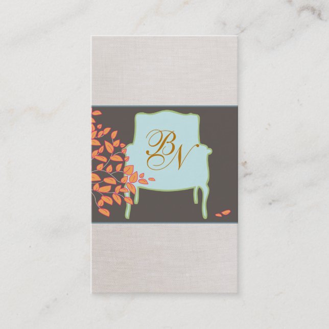 Cartão de visita de presidente francês monograma (Frente)