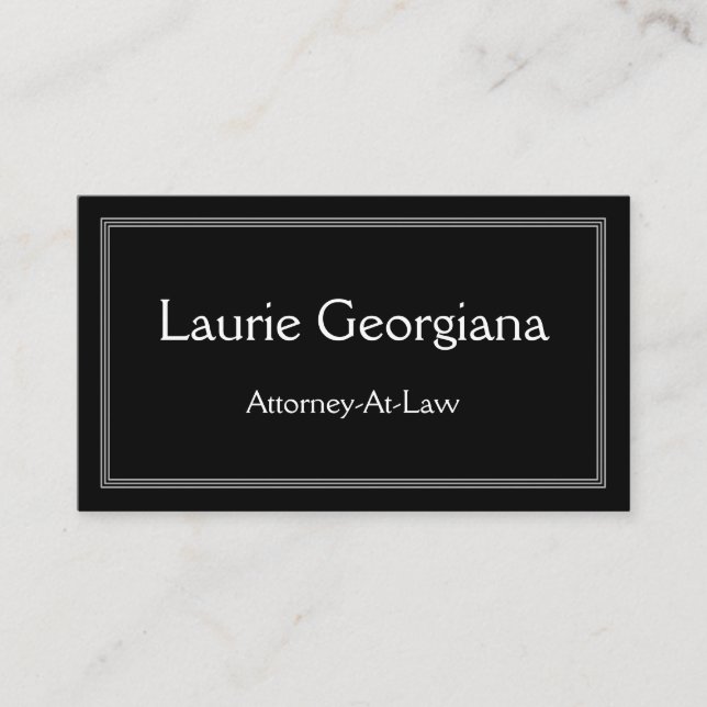 Cartão de visita de procurador-legal limpo e moder (Frente)