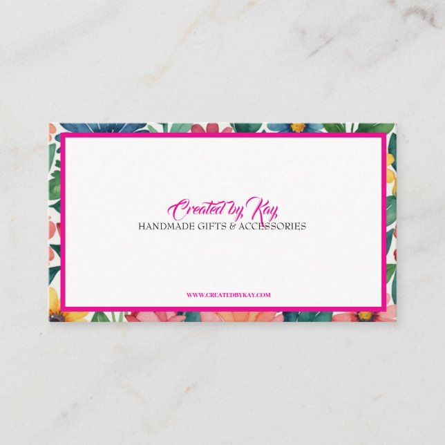 Cartão de visita de produto (Frente)