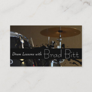 Cartão de Visita de Professor de Música de Bateria