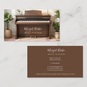 Cartão de Visita de Professor de Música   Pianista