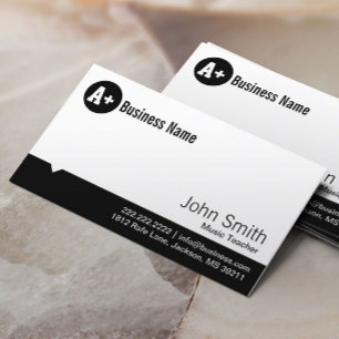 Cartão de visita de Professor de Música Ponto M