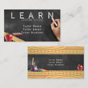 Cartão de visita de professor/tutor personalizáv