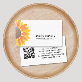 Cartão de visita de Profissão de Código QR/Título 