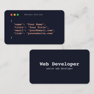 Cartão de visita de programador engraçado  desenvo