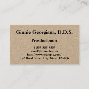 Cartão de visita de Prosthodontista Personalizáv