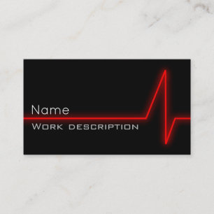 Cartão de visita de pulso vermelho