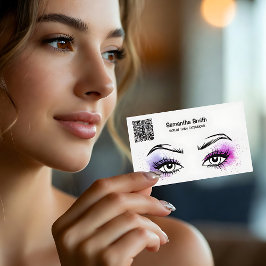 Cartão de visita de QR personalizado do EyeLash Te