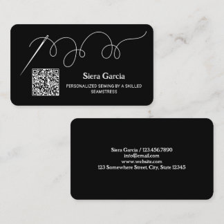 Cartão de visita de QR personalizado do Seamstress