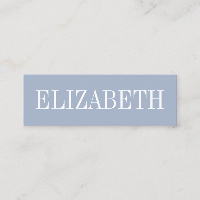 Cartão de visita de QRCode Azul Moderno Dusty (Frente)