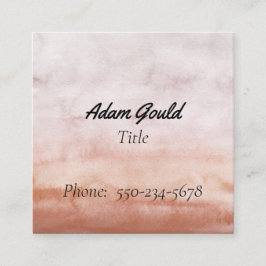 Cartão de visita de Quadrado de Aquarela Contempor