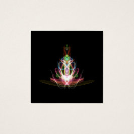 Cartão de visita de Quadrado de Flor Fratural Colo